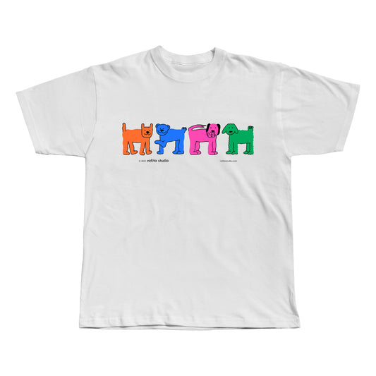 4 Perritos de Colores Tee