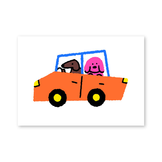 Print - Driving Doggies